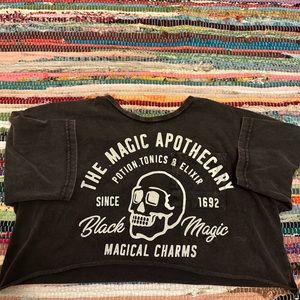 Cropped short sleeve tee